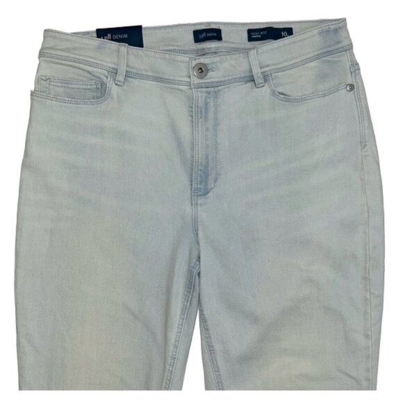 NWT J.Jill High-Rise Cropped Denim Jeans Light Wash Size 10P Petite Comfort - Picture 4 of 13
